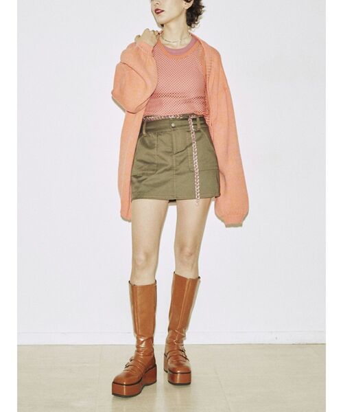 jouetie（ジュエティ）の「スプリングカラールーズカーデ【ニットカーディガン】（カーディガン/ボレロ・レディース・パープル/ピンク/ブルー/グリーン・MEDIUM）」の14枚目の写真