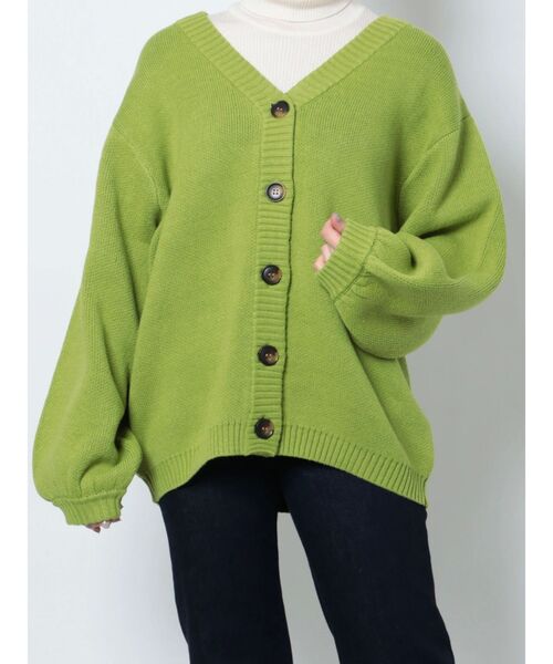 jouetie（ジュエティ）の「スプリングカラールーズカーデ【ニットカーディガン】（カーディガン/ボレロ・レディース・パープル/ピンク/ブルー/グリーン・MEDIUM）」の16枚目の写真