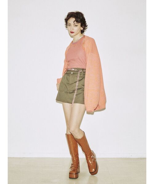 jouetie（ジュエティ）の「スプリングカラールーズカーデ【ニットカーディガン】（カーディガン/ボレロ・レディース・パープル/ピンク/ブルー/グリーン・MEDIUM）」の9枚目の写真