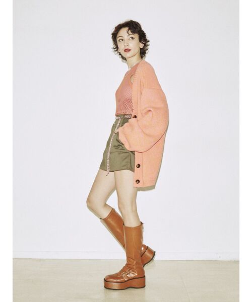 jouetie（ジュエティ）の「スプリングカラールーズカーデ【ニットカーディガン】（カーディガン/ボレロ・レディース・パープル/ピンク/ブルー/グリーン・MEDIUM）」の17枚目の写真