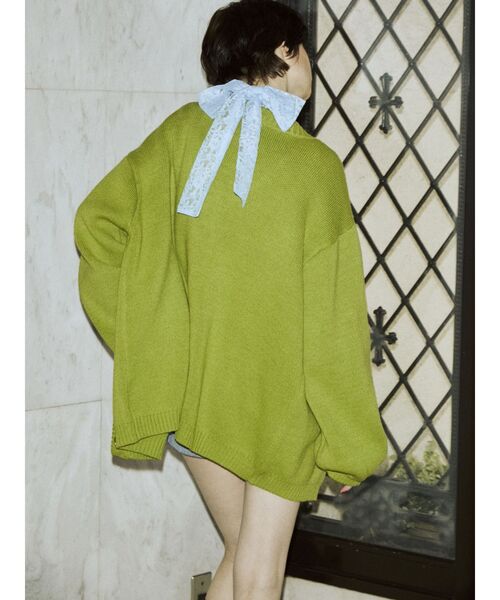 jouetie（ジュエティ）の「スプリングカラールーズカーデ【ニットカーディガン】（カーディガン/ボレロ・レディース・パープル/ピンク/ブルー/グリーン・MEDIUM）」の10枚目の写真