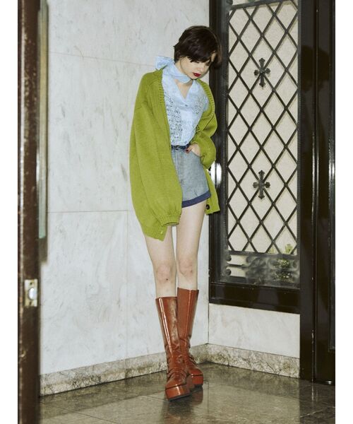 jouetie（ジュエティ）の「スプリングカラールーズカーデ【ニットカーディガン】（カーディガン/ボレロ・レディース・パープル/ピンク/ブルー/グリーン・MEDIUM）」の18枚目の写真