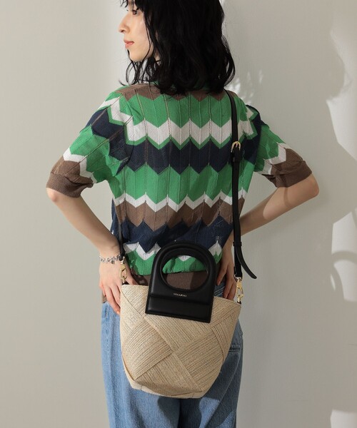 VIOLAd'ORO（ヴィオラドーロ）の「VIOLAd’ORO / MIRO アバカメッシュ トートバッグ（トートバッグ・レディース・ナチュラル/ブラック・ONE SIZE）」の5枚目の写真