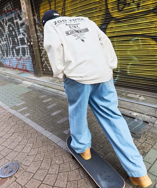 ZOO YORK（ズーヨーク）の「ZOO YORK/ズーヨーク 別注 グラフィックデザイン ビッグシルエット長袖Tシャツ（Tシャツ/カットソー・メンズ・ブラック/ブルー/ホワイト/ピンク・M/L）」の13枚目の写真