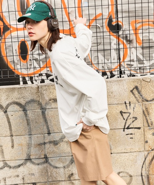 ステューシー　ガイコツ　薔薇　グラフィック　ロンT XL  ビッグシルエット 楽天市場】ステューシー STUSSY Tシャツ 長袖 レディース WOMEN