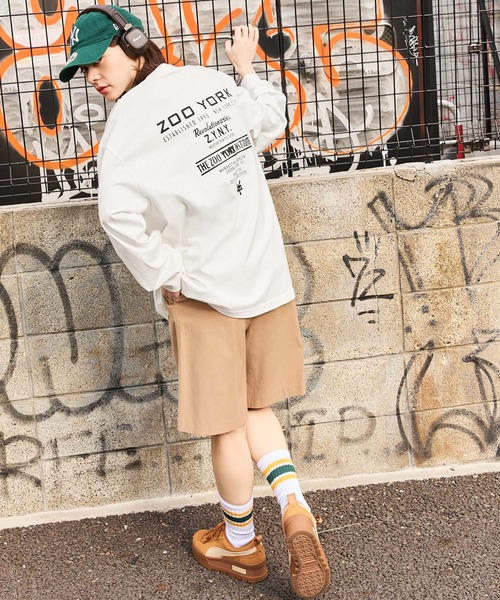 ZOO YORK（ズーヨーク）の「ZOO YORK/ズーヨーク 別注 グラフィックデザイン ビッグシルエット長袖Tシャツ（Tシャツ/カットソー・メンズ・ブラック/ブルー/ホワイト/ピンク・M/L）」の14枚目の写真