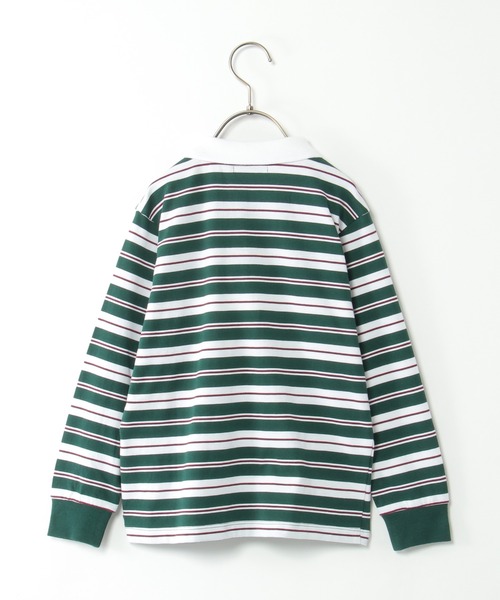 ikka(イッカ)の「切り替えボーダーラガーTシャツ(120~160cm)(Tシャツ/カットソー・キッズ・グリーン・120/130/140/150/160)」の3枚目の写真