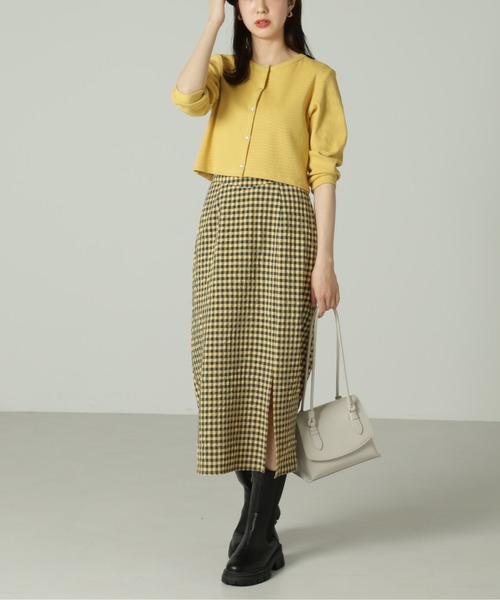 FREE'S MART（フリーズマート）の「◆リブショート丈カットソーカーディガン（カーディガン/ボレロ・レディース・グリーン/ホワイト/ブラック/イエロー・FREE）」の18枚目の写真