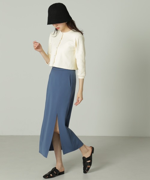 FREE'S MART（フリーズマート）の「◆リブショート丈カットソーカーディガン（カーディガン/ボレロ・レディース・グリーン/ホワイト/ブラック/イエロー・FREE）」の6枚目の写真