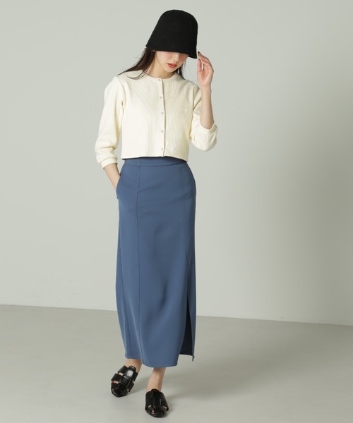 FREE'S MART（フリーズマート）の「◆リブショート丈カットソーカーディガン（カーディガン/ボレロ・レディース・グリーン/ホワイト/ブラック/イエロー・FREE）」の8枚目の写真