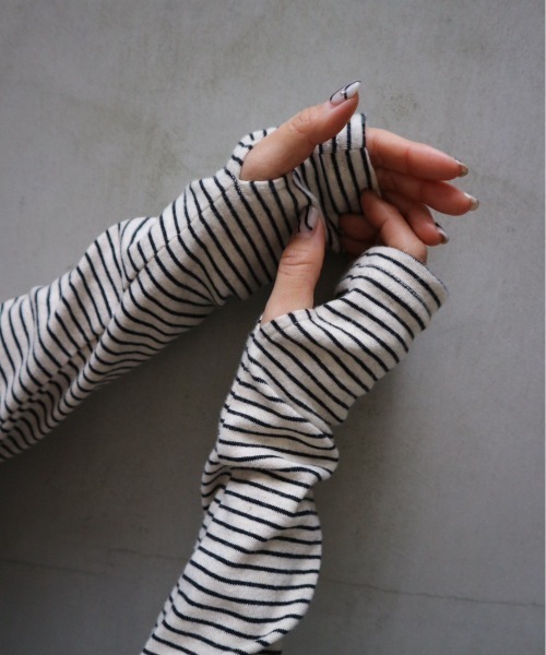 TRUNC(トランクエイティーエイト)の「Soft Touch Border Tee(Tシャツ/カットソー・レディース・ブラック/アイボリー/チャコールグレー・FREE)」の15枚目の写真