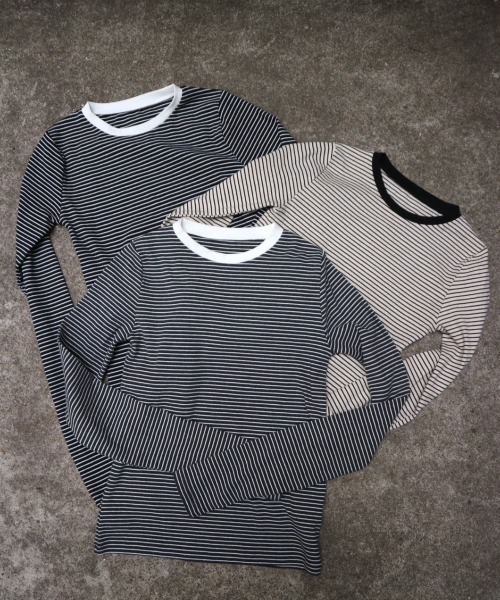 TRUNC(トランクエイティーエイト)の「Soft Touch Border Tee(Tシャツ/カットソー・レディース・ブラック/アイボリー/チャコールグレー・FREE)」の13枚目の写真