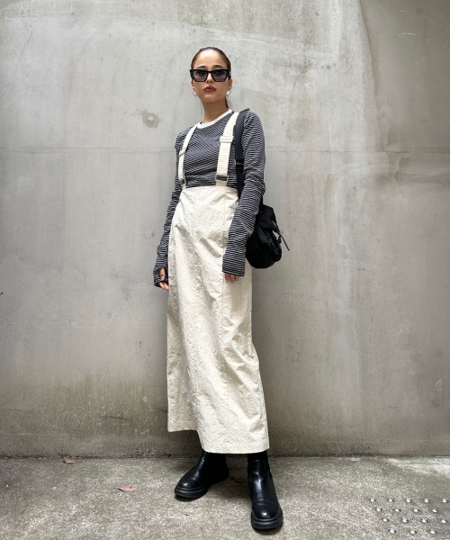 TRUNC(トランクエイティーエイト)の「Soft Touch Border Tee(Tシャツ/カットソー・レディース・ブラック/アイボリー/チャコールグレー・FREE)」の7枚目の写真