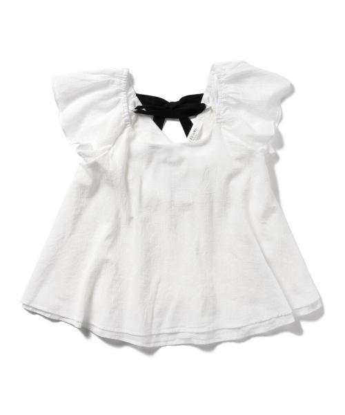 Ray BEAMS（レイビームス）の「Ray BEAMS / バック リボン ラッフル ブラウス（シャツ/ブラウス・レディース・ホワイト/ネイビー・ONE SIZE）」の9枚目の写真