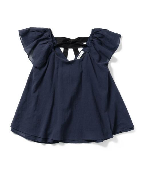 Ray BEAMS（レイビームス）の「Ray BEAMS / バック リボン ラッフル ブラウス（シャツ/ブラウス・レディース・ホワイト/ネイビー・ONE SIZE）」の10枚目の写真