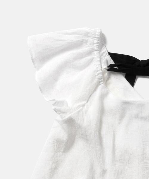 Ray BEAMS（レイビームス）の「Ray BEAMS / バック リボン ラッフル ブラウス（シャツ/ブラウス・レディース・ホワイト/ネイビー・ONE SIZE）」の12枚目の写真