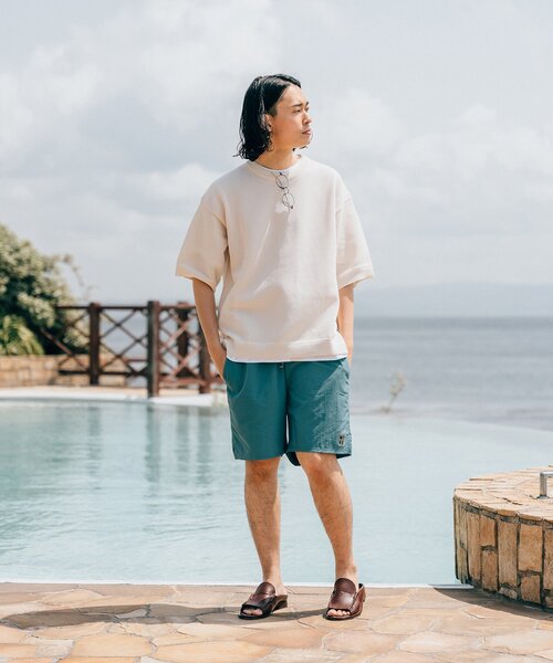 EDIFICE（エディフィス）の「スポンディッシュ リラックス ニット Tシャツ（ニット/セーター・メンズ・ブルー/チャコールグレー/ブラック/アイボリー/レッド・SMALL/MEDIUM/LARGE）」の6枚目の写真
