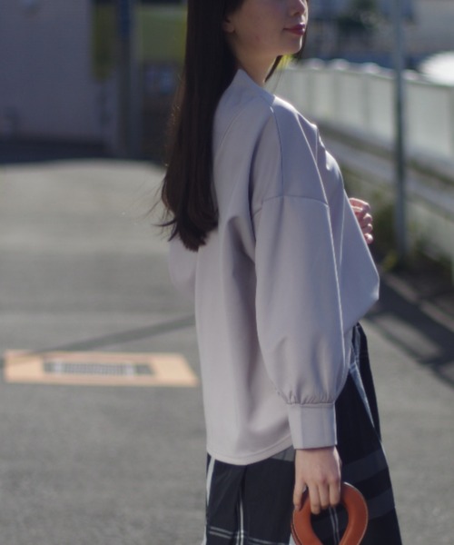 a lot of love（ア ロット オブ ラブ）の「ゆったりシルエットカットソー（Tシャツ/カットソー・レディース・ブラック/ライトグレー・FREE）」の10枚目の写真