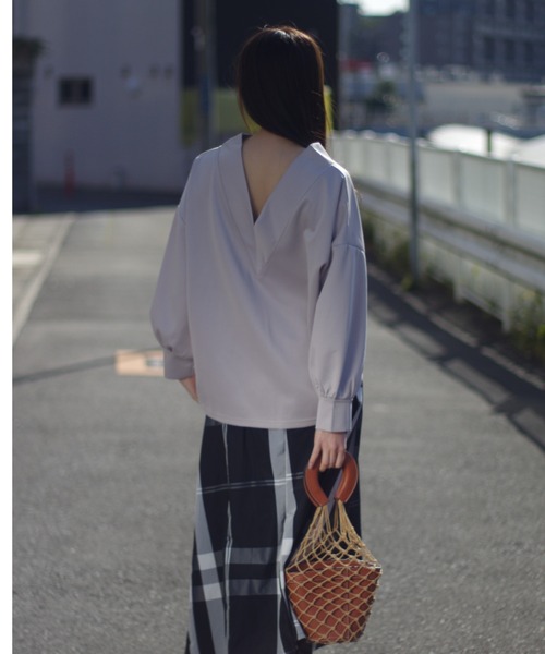 a lot of love（ア ロット オブ ラブ）の「ゆったりシルエットカットソー（Tシャツ/カットソー・レディース・ブラック/ライトグレー・FREE）」の11枚目の写真