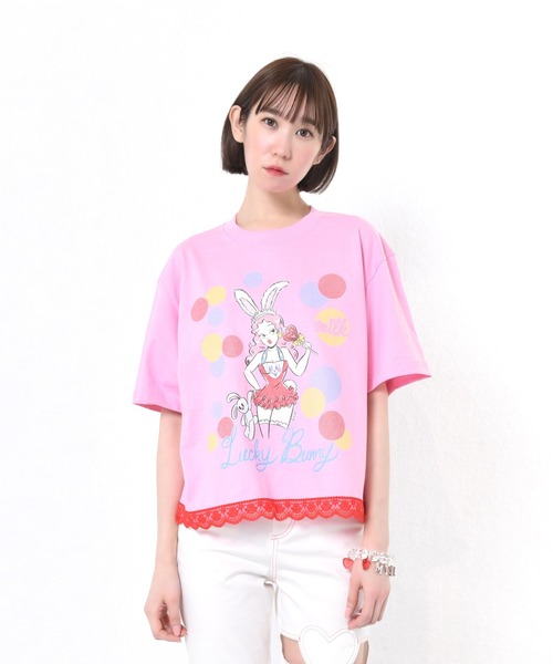 MILK(ミルク)の「Lucky Bunny Tシャツ(Tシャツ/カットソー・レディース・B/C/A・FREE)」の1枚目の写真