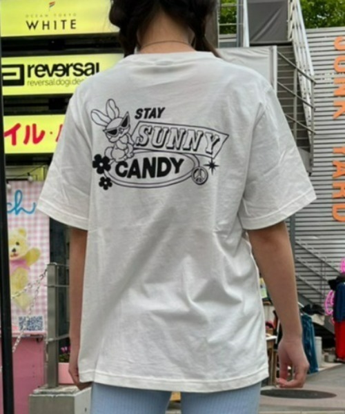 Candy Stripper（キャンディストリッパー）の「SUNNY CANDY Tシャツ（Tシャツ/カットソー・レディース・グリーン/オフホワイト/ライトピンク/ブラック・4/3/2）」の2枚目の写真