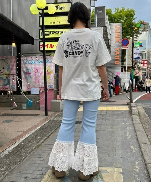 Candy Stripper（キャンディストリッパー）の「SUNNY CANDY Tシャツ（Tシャツ/カットソー・レディース・グリーン/オフホワイト/ライトピンク/ブラック・4/3/2）」の19枚目の写真