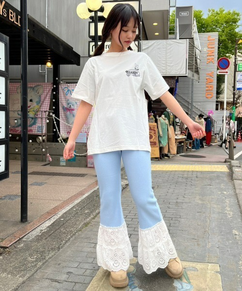 Candy Stripper（キャンディストリッパー）の「SUNNY CANDY Tシャツ（Tシャツ/カットソー・レディース・グリーン/オフホワイト/ライトピンク/ブラック・4/3/2）」の18枚目の写真