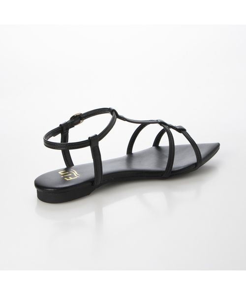Fin（フィン）の「ポインテッドトゥTストラップサンダル【低反発スポンジ入り】（サンダル・レディース・ブラック/ゴールド/アイボリー・22.5cm/23cm/23.5cm/24cm/24.5cm）」の8枚目の写真
