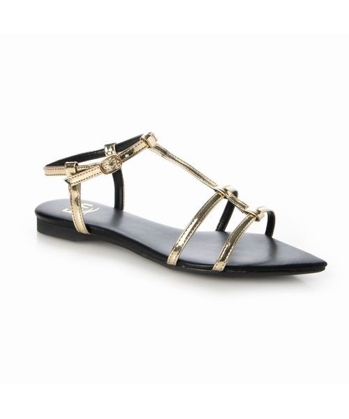 Fin（フィン）の「ポインテッドトゥTストラップサンダル【低反発スポンジ入り】（サンダル・レディース・ブラック/ゴールド/アイボリー・22.5cm/23cm/23.5cm/24cm/24.5cm）」の10枚目の写真