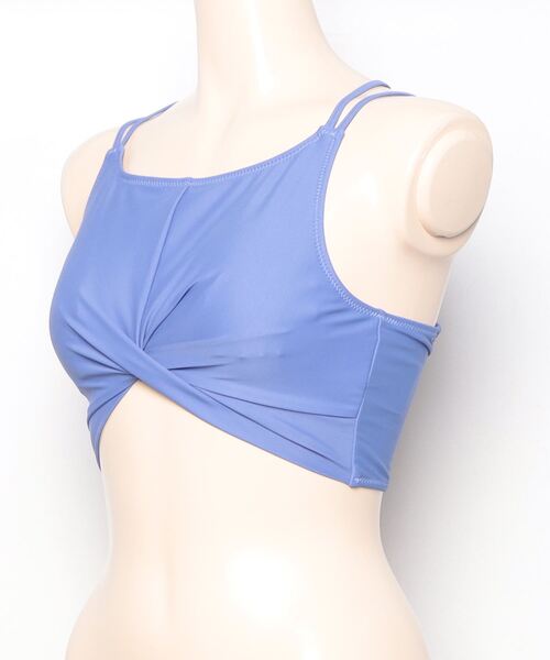 EGOIST（エゴイスト）の「EGOIST/エゴイスト   水陸両用 無地/フィットネスブラトップ /セットアップ対応　34108（水着・レディース・ブルー・11号/9号）」の2枚目の写真