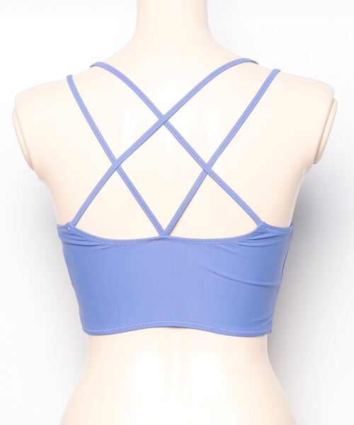 EGOIST（エゴイスト）の「EGOIST/エゴイスト   水陸両用 無地/フィットネスブラトップ /セットアップ対応　34108（水着・レディース・ブルー・11号/9号）」の3枚目の写真