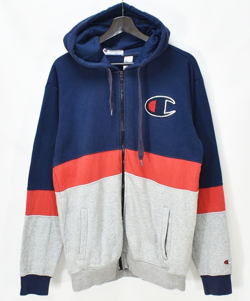 【ヴィンテージ古着】Champion / チャンピオン ロゴ刺繍 フルジップパーカー（パーカー）｜Champion（チャンピオン）