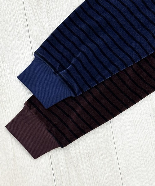 KIIT(キート)の「KIIT キート / HIGH NECK ZIP UP PULLOVER ハイネックジップアップベロアプルオーバースウェット ハーフジップトレーナー / KIP-T59-003(その他トップス・メンズ・ネイビー/バーガンディー・3/2)」の6枚目の写真