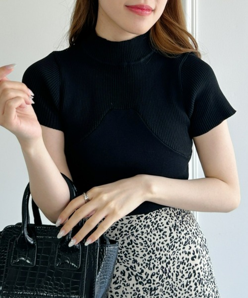 Loueme(ルエム)の「コルセットデザインプチハイネックトップス(Tシャツ/カットソー・レディース・ホワイト/ブラック/アイボリー・FREE)」の14枚目の写真