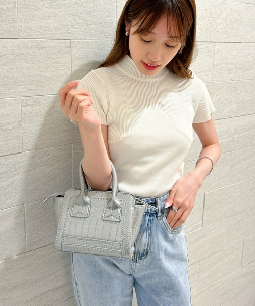 Loueme(ルエム)の「コルセットデザインプチハイネックトップス(Tシャツ/カットソー・レディース・ホワイト/ブラック/アイボリー・FREE)」の15枚目の写真