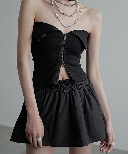 chuclla（チュクラ）の「リブカットソー２ピースセット chw23s067（Tシャツ/カットソー・レディース・ブラック/ベージュ・M/S）」の6枚目の写真