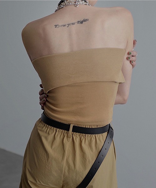 chuclla（チュクラ）の「リブカットソー２ピースセット chw23s067（Tシャツ/カットソー・レディース・ブラック/ベージュ・M/S）」の19枚目の写真