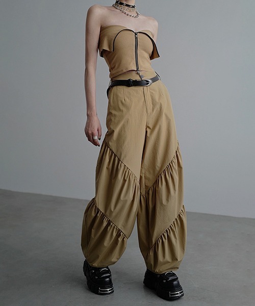 chuclla（チュクラ）の「リブカットソー２ピースセット chw23s067（Tシャツ/カットソー・レディース・ブラック/ベージュ・M/S）」の22枚目の写真