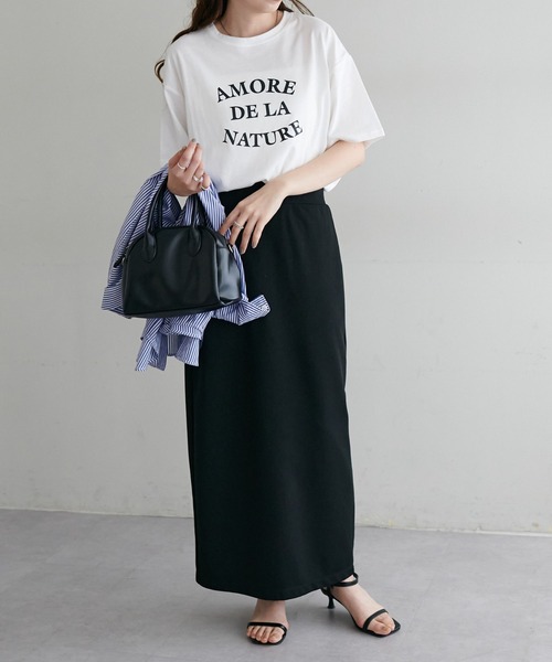 DISCOAT（ディスコート）の「【WEB限定】フレンチアーチロゴTシャツ（Tシャツ/カットソー・レディース・ピンク/ホワイト/ブラック/ホワイト系その他/ネイビー/オフホワイト/クリア/グレー系その他・FREE）」の9枚目の写真