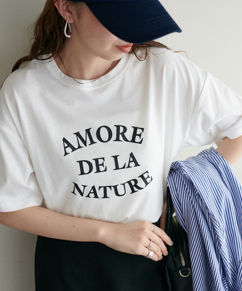 DISCOAT（ディスコート）の「【WEB限定】フレンチアーチロゴTシャツ（Tシャツ/カットソー・レディース・ピンク/ホワイト/ブラック/ホワイト系その他/ネイビー/オフホワイト/クリア/グレー系その他・FREE）」の14枚目の写真