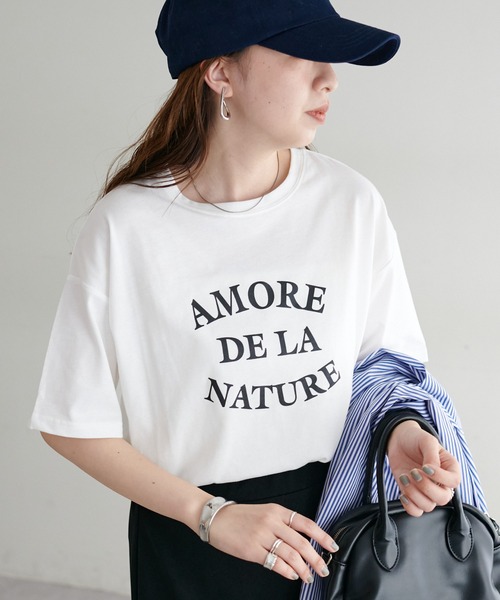 DISCOAT（ディスコート）の「【WEB限定】フレンチアーチロゴTシャツ（Tシャツ/カットソー・レディース・ピンク/ホワイト/ブラック/ホワイト系その他/ネイビー/オフホワイト/クリア/グレー系その他・FREE）」の12枚目の写真
