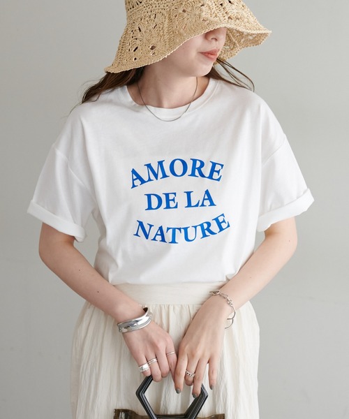 DISCOAT（ディスコート）の「【WEB限定】フレンチアーチロゴTシャツ（Tシャツ/カットソー・レディース・ピンク/ホワイト/ブラック/ホワイト系その他/ネイビー/オフホワイト/クリア/グレー系その他・FREE）」の22枚目の写真