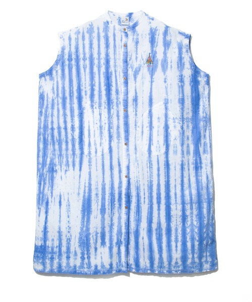 go slow caravan(ゴースローキャラバン)の「タイダイ染めオーバーシャツワンピース W(シャツワンピース・レディース・ライトグリーン/イエロー/ライトブルー・FREE)」の4枚目の写真