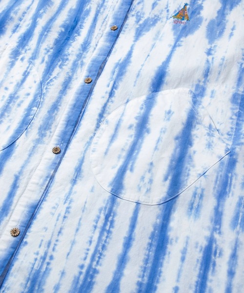 go slow caravan(ゴースローキャラバン)の「タイダイ染めオーバーシャツワンピース W(シャツワンピース・レディース・ライトグリーン/イエロー/ライトブルー・FREE)」の7枚目の写真