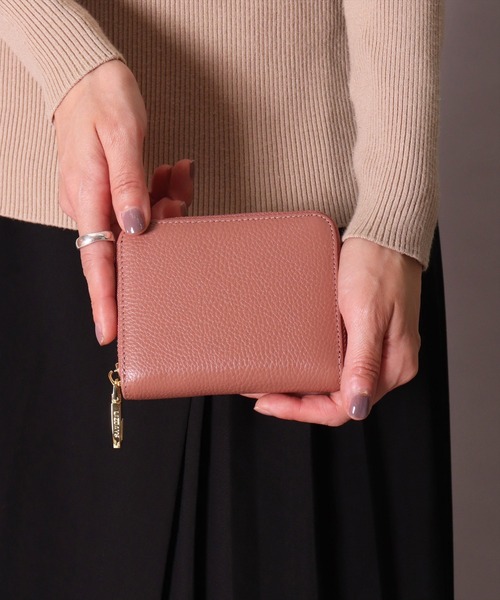 セール】(LF)【LIZDAYS】【本革】レザー ラウンドファスナー ミニ 財布