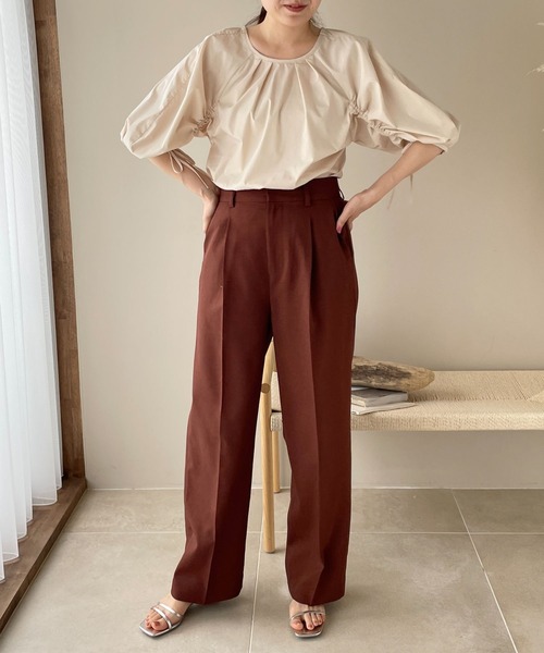 LOWRYS FARM(ローリーズファーム)の「バックシャンボリュームS6S 192438(シャツ/ブラウス・レディース・ブラック/ベージュ/ホワイト・FREE)」の5枚目の写真