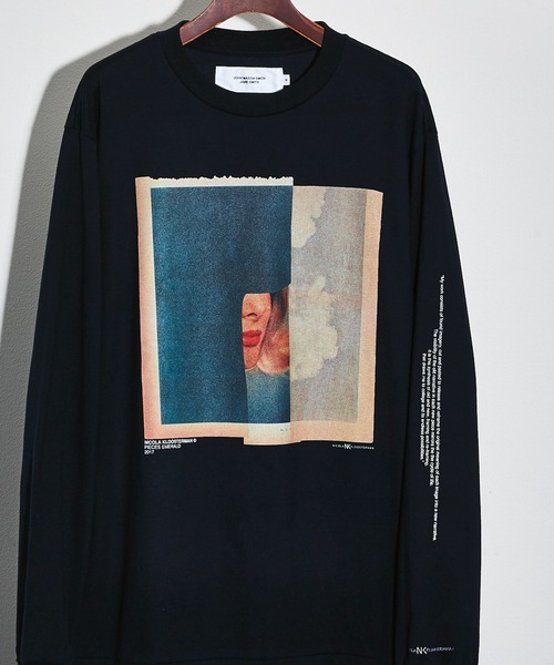 JANESMITH（ジェーンスミス）の「JANESMITH ジェーンスミス / NICOLA KLOOSTERMAN PIECE EMERALD L/S T-SHIRT グラフィックプリントビッグシルエットロンT / 23WCT-#951S（Tシャツ/カットソー・レディース・ブラック/ホワイト・S/M/L/XL）」の2枚目の写真