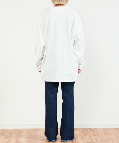 JANESMITH（ジェーンスミス）の「JANESMITH ジェーンスミス / NICOLA KLOOSTERMAN PIECE EMERALD L/S T-SHIRT グラフィックプリントビッグシルエットロンT / 23WCT-#951S（Tシャツ/カットソー・レディース・ブラック/ホワイト・S/M/L/XL）」の10枚目の写真