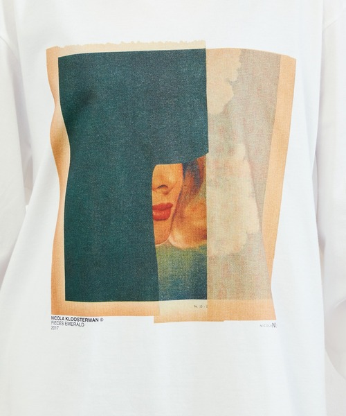 JANESMITH（ジェーンスミス）の「JANESMITH ジェーンスミス / NICOLA KLOOSTERMAN PIECE EMERALD L/S T-SHIRT グラフィックプリントビッグシルエットロンT / 23WCT-#951S（Tシャツ/カットソー・レディース・ブラック/ホワイト・S/M/L/XL）」の14枚目の写真