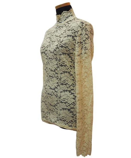 DiamondHearts（ダイヤモンドハーツ）の「総レース 長袖ブラウス（シャツ/ブラウス・レディース・ブラック/ライトグリーン/ワイン/グリーン/アイボリー/ピンク系その他/ホワイト/ネイビー・FREE）」の16枚目の写真